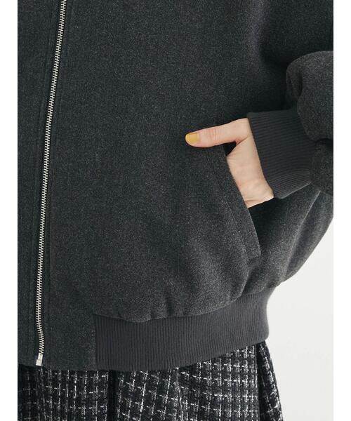 ELENCARE DUE(エレンカーレデュエ)の「・ELENCARE DUE ウールライクブルゾン(ブルゾン・レディース・アイボリー/モカ/チャコールグレー・FREE)」の14枚目の写真