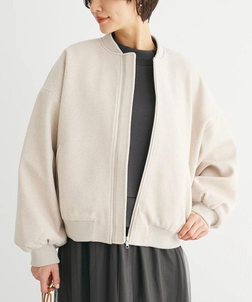 ELENCARE DUE(エレンカーレデュエ)の「・ELENCARE DUE ウールライクブルゾン(ブルゾン・レディース・アイボリー/モカ/チャコールグレー・FREE)」の1枚目の写真
