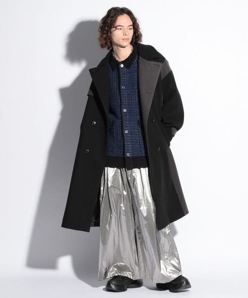 HARE（ハレ）の「ハイショクツイードシャツニット(HARE)（カーディガン/ボレロ・メンズ・ブラック/オレンジ/ブルー・FREE）」の6枚目の写真