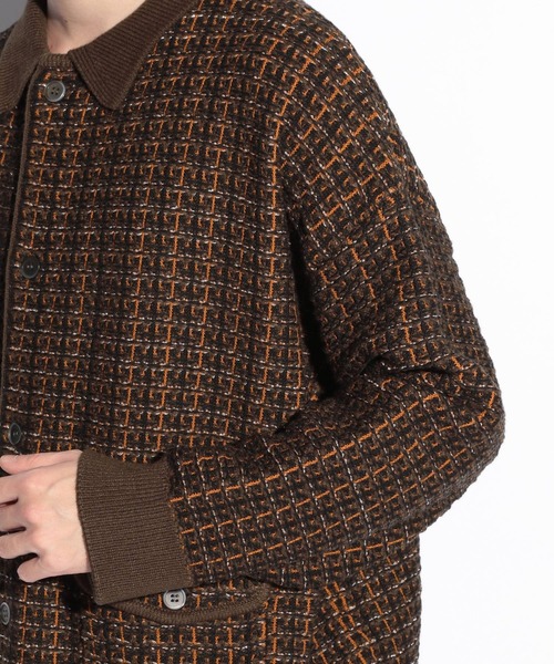 HARE（ハレ）の「ハイショクツイードシャツニット(HARE)（カーディガン/ボレロ・メンズ・ブラック/オレンジ/ブルー・FREE）」の14枚目の写真