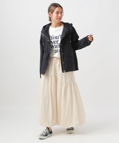 BAYFLOW(ベイフロー)の「キリカエバルーンスカート(スカート・レディース・アイボリー/ブラック・FREE)」の7枚目の写真