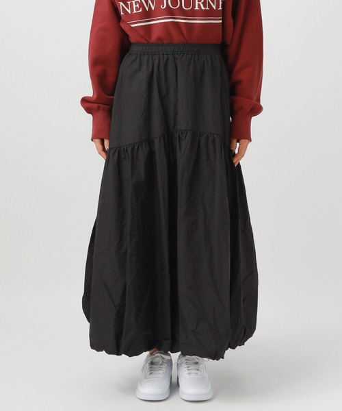 BAYFLOW(ベイフロー)の「キリカエバルーンスカート(スカート・レディース・アイボリー/ブラック・FREE)」の10枚目の写真