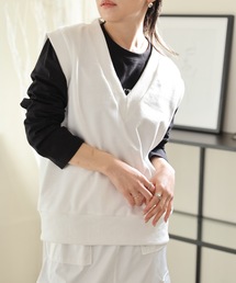 ULEULA | 裏毛Vネックノースリベスト(ベスト)