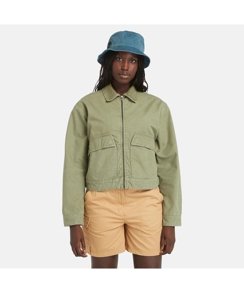 Timberland(ティンバーランド)の「レディース ウォッシュド キャンバス ジャケット(その他アウター・レディース・ウィート/オフホワイト/グリーン・LARGE/X-LARGE/SMALL/MEDIUM)」の3枚目の写真