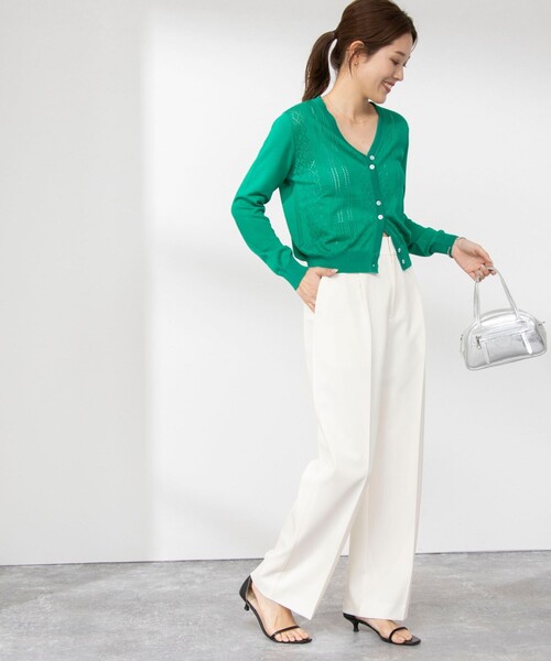 NOLLEY’S（ノーリーズ）の「ウォッシャブル愛されイージータックワイドパンツ（その他パンツ・レディース・ミント/ベージュ/グレー/オフホワイト・34/38/36）」の20枚目の写真