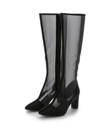 SNIDEL メッシュ ブラックブーツ スナイデル SNIDEL オープントゥメッシュブーツ （BEG