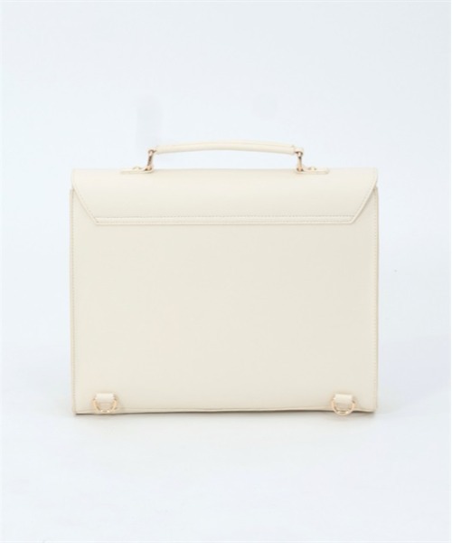 axes femme POETIQUE（アクシーズファムポエティック）の「レースアップサッチェルバッグ（ショルダーバッグ・レディース・ブラック/キナリ/モカ・FREE）」の7枚目の写真