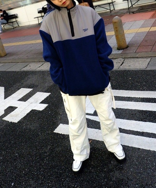 セール】【Reebok/リーボック】ツートーンフリースジャケット