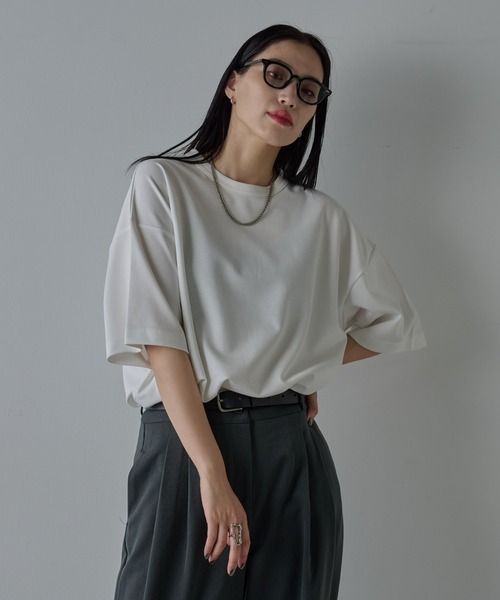 COLONY 2139(コロニートゥーワンスリーナイン)の「エンザイムダンボールリラックスTシャツ(Tシャツ/カットソー・メンズ・オフホワイト/ブラック/ライトグレー・LARGE/MEDIUM)」の2枚目の写真