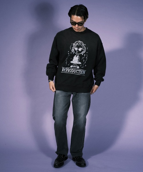 RePRODUCTION LABEL(リプロダクションレーベル)の「【RePRODUCTION LABEL / リプロダクションレーベル】ヴィンテージライクキャラクタースウェット(スウェット・レディース・グレー/ブラック/ピンク・FREE)」の17枚目の写真