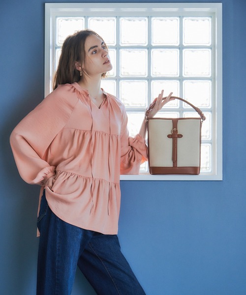 YECCA VECCA（イェッカヴェッカ）の「2wayバケットバッグ（トートバッグ・レディース・ブラック/ブラウン・FREE）」の2枚目の写真