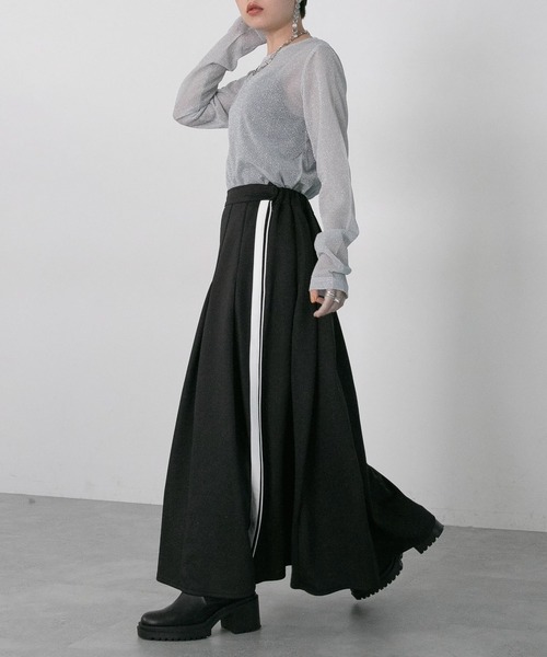 RAGEBLUE（レイジブルー）の「サイドライン/トラックプリーツスカート（スカート・レディース・ホワイト/ブラック/パープル・FREE）」の22枚目の写真