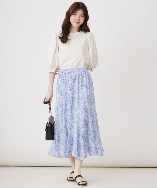 ANY SIS(エニィスィス)の「【接触冷感】美人 ボリュームスリーブ カットソー(Tシャツ/カットソー・レディース・ブラック系/ピンク系/ダークグリーン系/ダルブルー系/ライラック系/ホワイト系・4)」の15枚目の写真