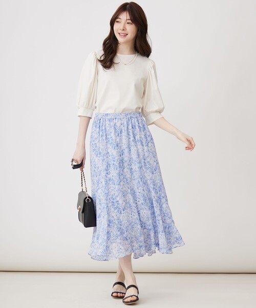 ANY SIS(エニィスィス)の「【接触冷感】美人 ボリュームスリーブ カットソー(Tシャツ/カットソー・レディース・ブラック系/ピンク系/ダークグリーン系/ダルブルー系/ライラック系/ホワイト系・4)」の16枚目の写真