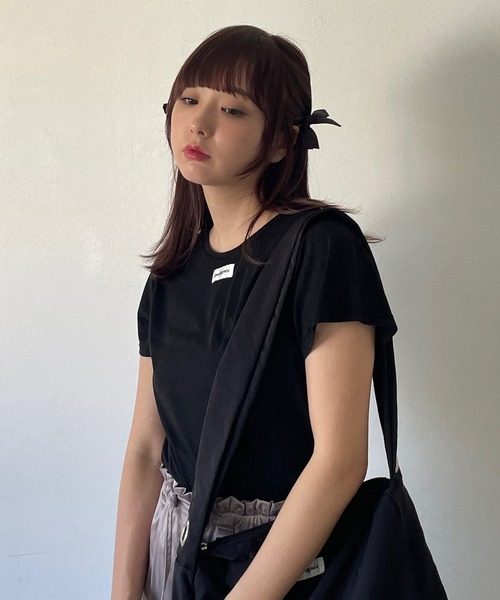 【セール】シースルータグTシャツ（Tシャツ/カットソー）｜poiregnee（ポワニェ）Tシャツ/カットソー