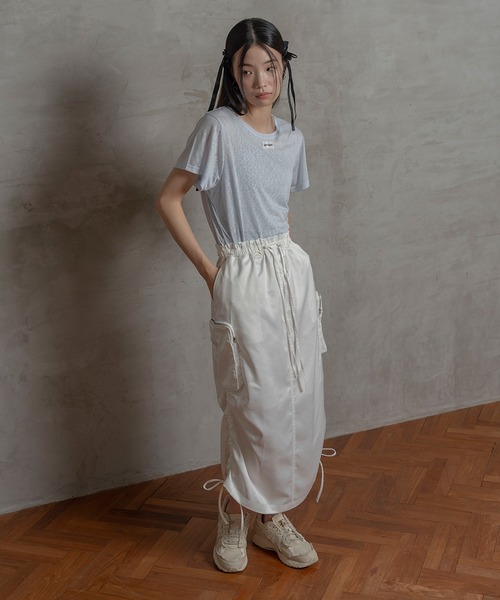 【セール】シースルータグTシャツ（Tシャツ/カットソー）｜poiregnee（ポワニェ）