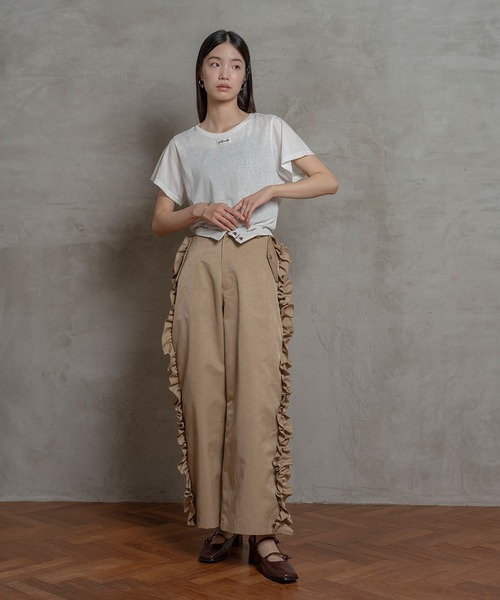 【セール】シースルータグTシャツ（Tシャツ/カットソー）｜poiregnee（ポワニェ）