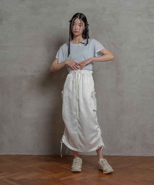 【セール】シースルータグTシャツ（Tシャツ/カットソー）｜poiregnee（ポワニェ）