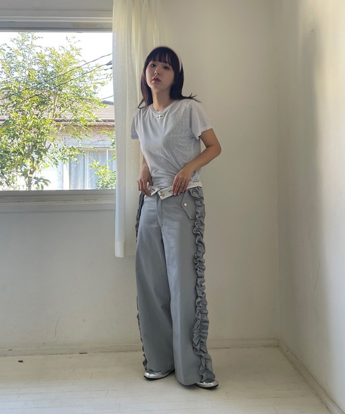 【セール】シースルータグTシャツ（Tシャツ/カットソー）｜poiregnee（ポワニェ）