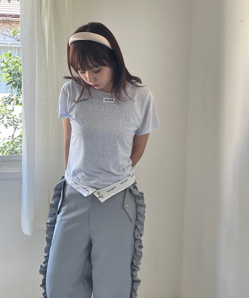 【セール】シースルータグTシャツ（Tシャツ/カットソー）｜poiregnee（ポワニェ）