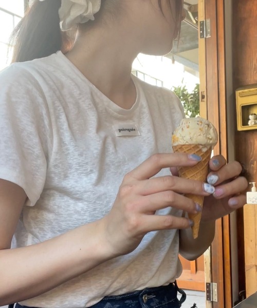 【セール】シースルータグTシャツ（Tシャツ/カットソー）｜poiregnee（ポワニェ）