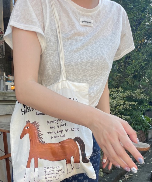 【セール】シースルータグTシャツ（Tシャツ/カットソー）｜poiregnee（ポワニェ）