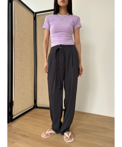 Didot.showroom(ディドット ショールーム)の「バックオープンクロップドT(Tシャツ/カットソー・レディース・ブラウン/ピンク/アイボリー/ブラック/クリーム・FREE)」の13枚目の写真