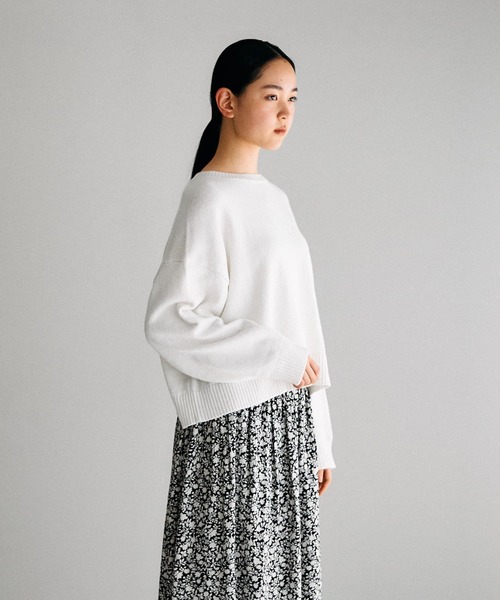 かぐれ　グレー　プルオーバーニット かぐれ｜リネンプルオーバーニット | Rakuten Fashion(楽天