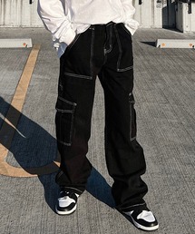 【DEFLEXTION / ディフレクション】Wide denim pants / ワイドデニムパンツ