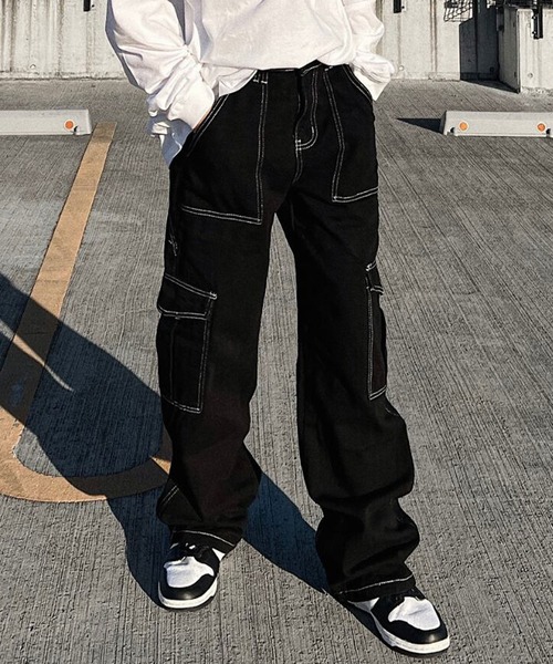 DEFLEXTION(ディフレクション)の「【DEFLEXTION / ディフレクション】Wide denim pants / ワイドデニムパンツ(デニムパンツ・レディース・ライトブルー/ブラック/インディゴブルー/ダークブルー・SMALL/MEDIUM)」の3枚目の写真