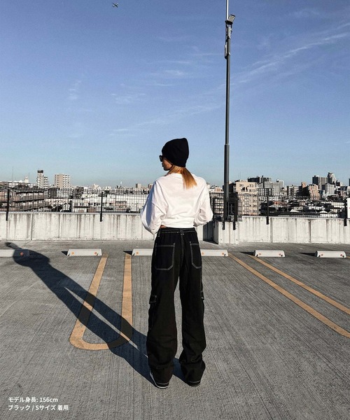 DEFLEXTION(ディフレクション)の「【DEFLEXTION / ディフレクション】Wide denim pants / ワイドデニムパンツ(デニムパンツ・レディース・ライトブルー/ブラック/インディゴブルー/ダークブルー・SMALL/MEDIUM)」の6枚目の写真