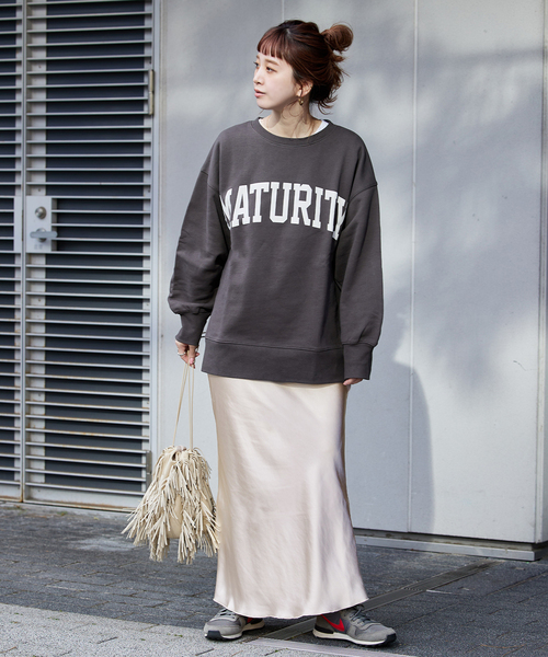 B.C STOCK(ベーセーストック)の「サテンマーメイドロングスカート(スカート・レディース・ブラック/アイボリー・FREE)」の14枚目の写真