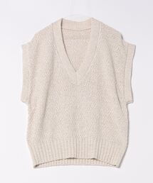 Settimissimo | MIXテープヤーン ニット ジレ ベスト(ベスト)