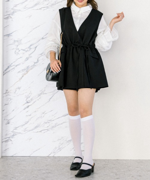 OLIVE des OLIVE(オリーブデオリーブ)の「ウエストリボンジレ 1041070080(セットアップ・レディース・チェック/アイボリー/ブラック・FREE)」の17枚目の写真