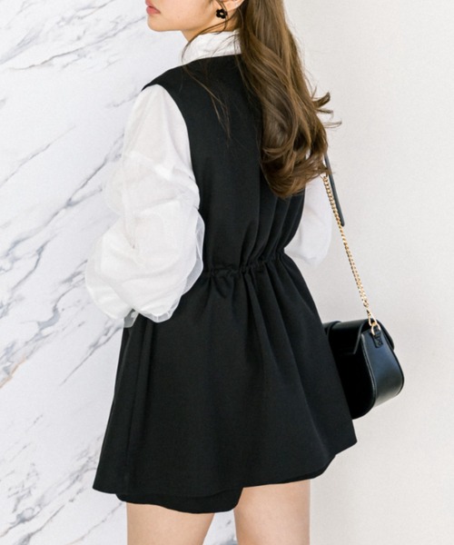 OLIVE des OLIVE(オリーブデオリーブ)の「ウエストリボンジレ 1041070080(セットアップ・レディース・チェック/アイボリー/ブラック・FREE)」の19枚目の写真