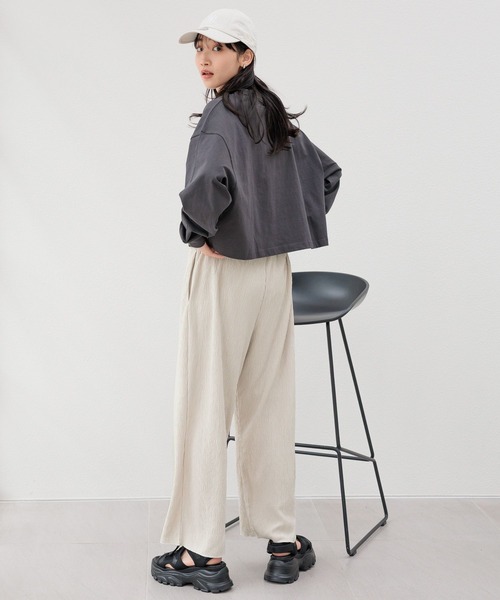 LOWRYS FARM（ローリーズファーム）の「ヨウリュウカットパンツ 108152（その他パンツ・レディース・チャコールグレー/ブルー/ブラック/アイボリー・FREE）」の8枚目の写真