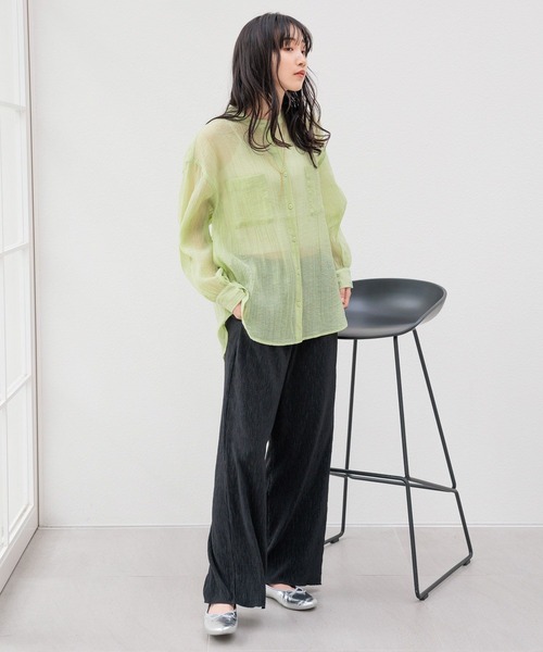 LOWRYS FARM（ローリーズファーム）の「ヨウリュウカットパンツ 108152（その他パンツ・レディース・チャコールグレー/ブルー/ブラック/アイボリー・FREE）」の12枚目の写真