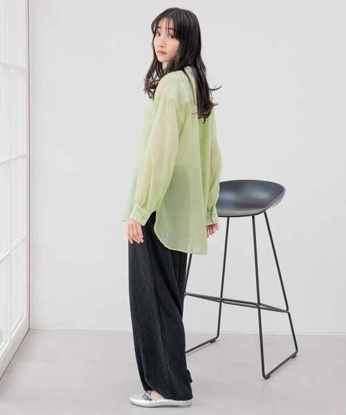 LOWRYS FARM（ローリーズファーム）の「ヨウリュウカットパンツ 108152（その他パンツ・レディース・チャコールグレー/ブルー/ブラック/アイボリー・FREE）」の13枚目の写真