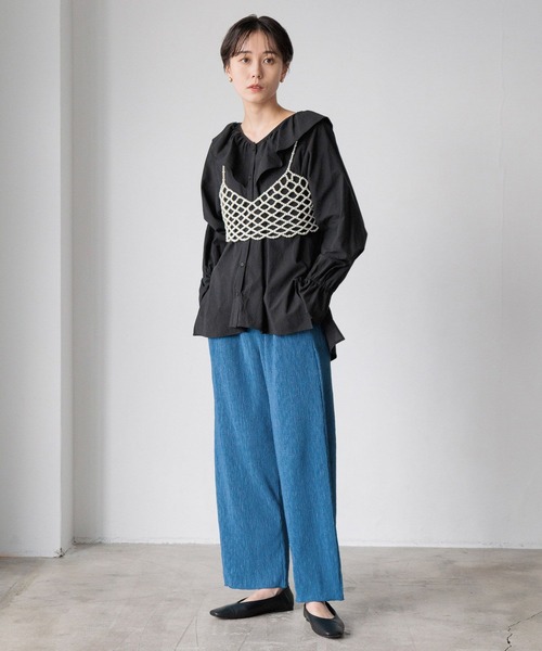 LOWRYS FARM（ローリーズファーム）の「ヨウリュウカットパンツ 108152（その他パンツ・レディース・チャコールグレー/ブルー/ブラック/アイボリー・FREE）」の21枚目の写真