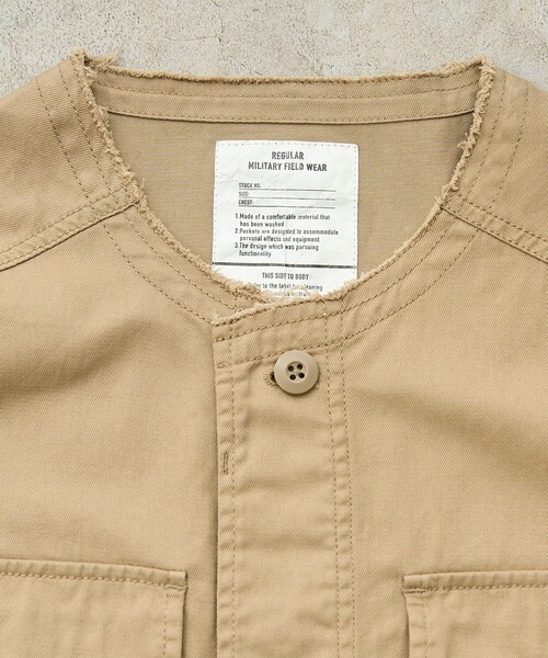 coen（コーエン）の「KhakiJungle別注フリルベスト（ベスト・レディース・オリーブ/ベージュ・FREE）」の17枚目の写真