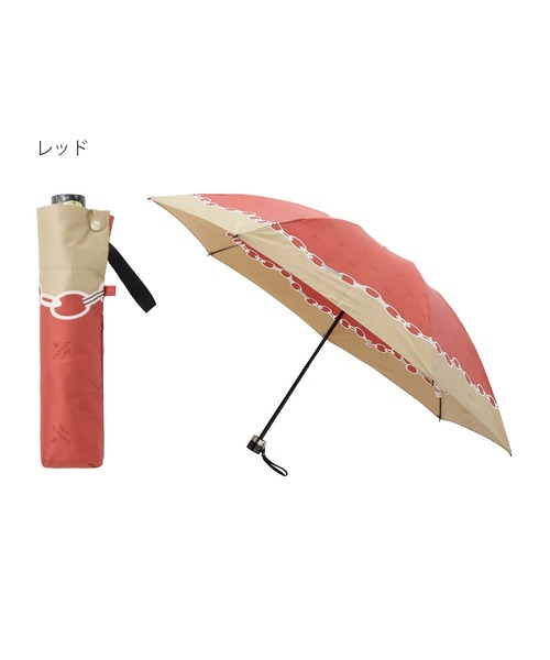 LANVIN 折りたたみ傘　スカーフ LANVIN en Bleu 折りたたみ傘 遮光 晴雨兼用折りたたみ日傘 楽折
