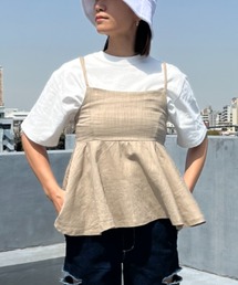 RIKKA FEMME/リッカファム タンクトップ ペプラムキャミ 無地 シンプル RF24SS05