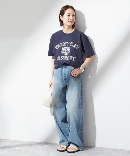 MIXTA（ミクスタ）の「《別注》【MIXTA/ミクスタ】TABBY CAT HANGOUT CREW T-SH：Tシャツ（Tシャツ/カットソー・レディース・ブラック/ネイビー/アイボリー・MEDIUM）」の16枚目の写真