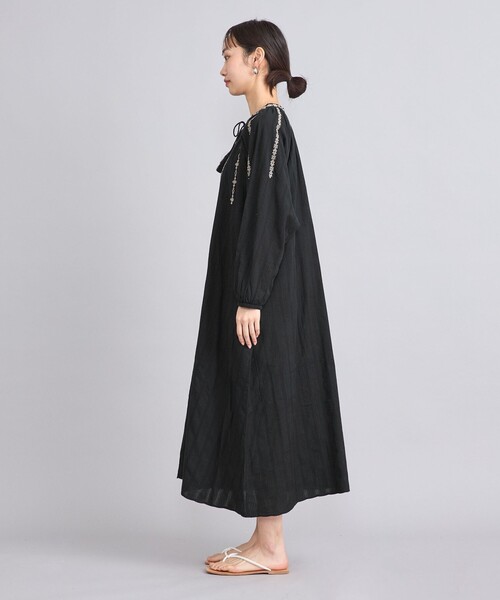 coen（コーエン）の「MARKET（マーケット）配色刺繍カフタンワンピース（ワンピース・レディース・ブラック/オフホワイト・FREE）」の17枚目の写真