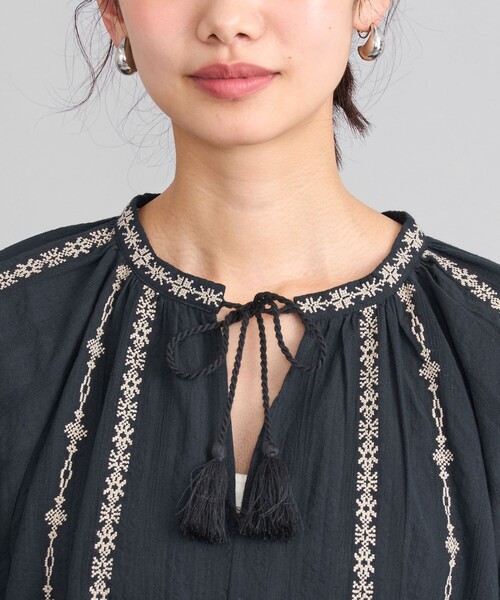 coen（コーエン）の「MARKET（マーケット）配色刺繍カフタンワンピース（ワンピース・レディース・ブラック/オフホワイト・FREE）」の19枚目の写真