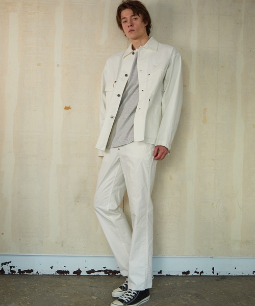 NUMBER (N)INE（ナンバーナイン）の「NUMBER (N)INE/ナンバーナイン　CHAIN STITCH LOGO COVERALL JACKET（カバーオール・メンズ・ブラック/オフホワイト・2/3/4）」の4枚目の写真
