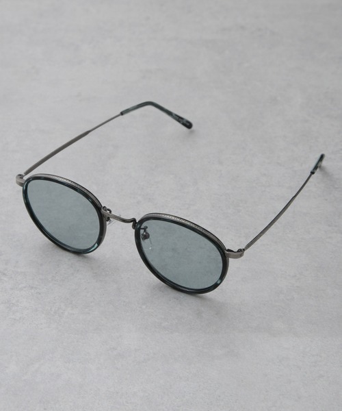 NANO universe(ナノユニバース)の「アイウェア/ボストン型 コンビネーションメタルフレーム(サングラス・メンズ・ゴールド/ブルー・FREE)」の9枚目の写真