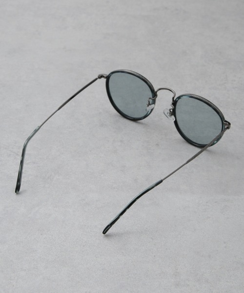 NANO universe(ナノユニバース)の「アイウェア/ボストン型 コンビネーションメタルフレーム(サングラス・メンズ・ゴールド/ブルー・FREE)」の7枚目の写真