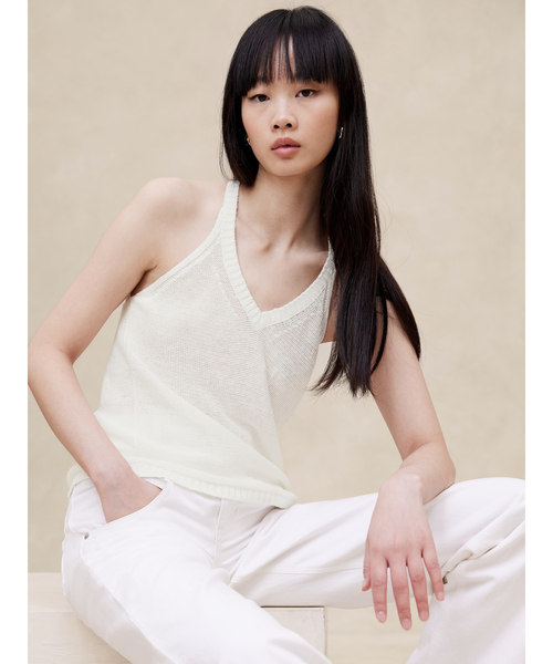 Banana Republic（バナナリパブリック）の「Teia リネン ニットタンク