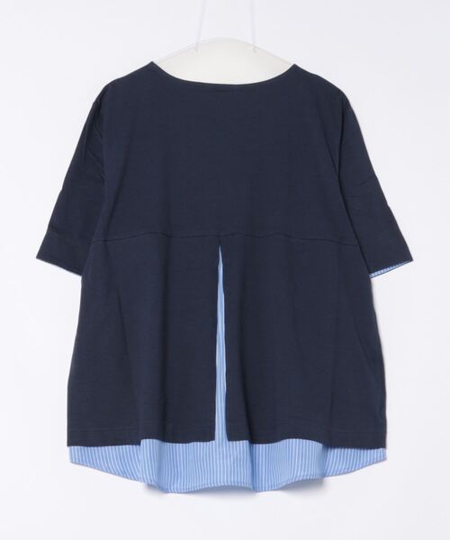 MB mint breeze（エムビーミントブリーズ）の「【LL～6L 大きいサイズ】WEB・一部店舗限定　レイヤード風 半袖 カットソー トップス（Tシャツ/カットソー・レディース・ネイビー/ブラック/グリーン・3L/LL/5L/4L）」の22枚目の写真